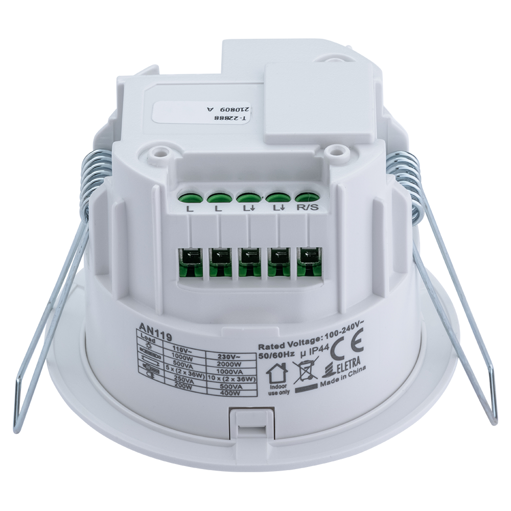 Motion Sensor, PIR Technology 360°, 100-240V, Recess Type